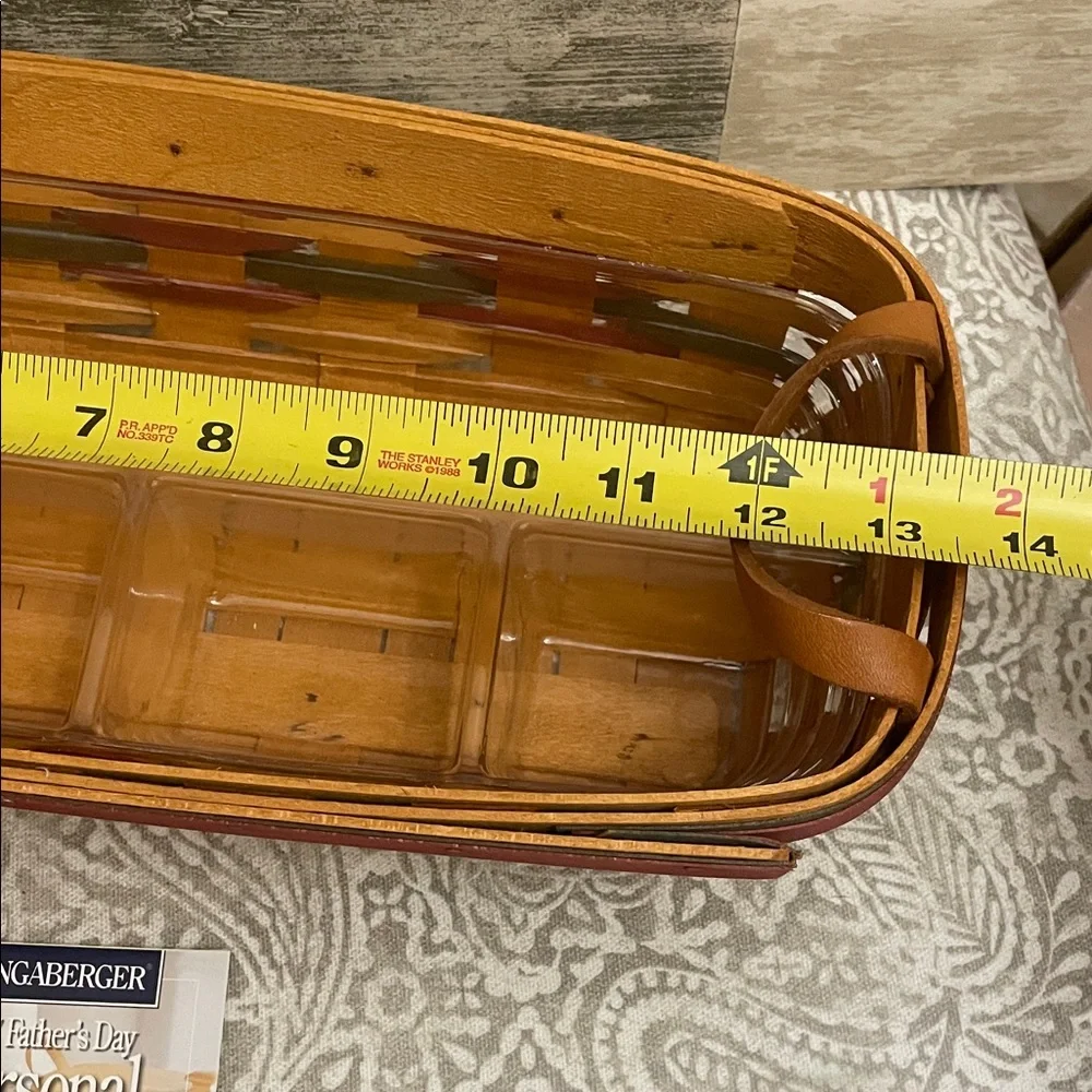 Longaberger Multicolor Woven 1997 Father’s Day Organizer basket‎ with divider